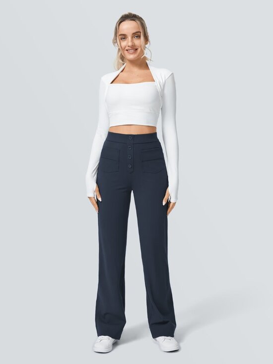HALARA Pants - Halara DayStretch High Waisted Pockets Straight Leg Casual Pants Large #A3237